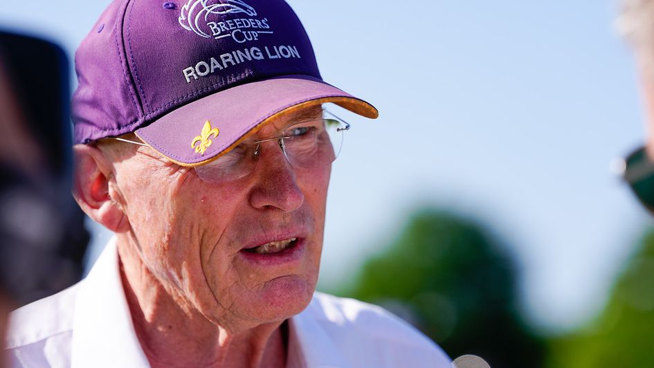 John Gosden at Epsom's Derby Festival gallops morning (Megan Coggin/The Jockey Club)