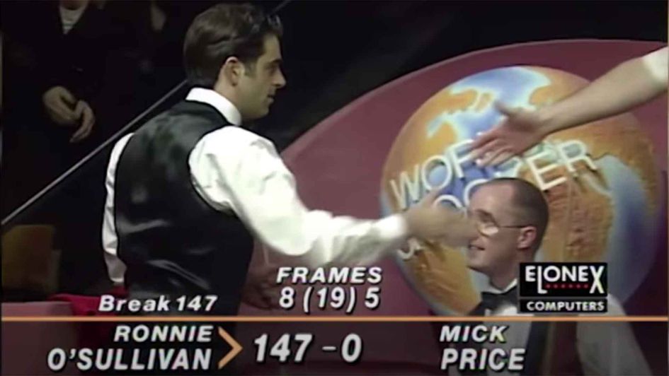 Ronnie O'Sullivan compiled the most incredible 147 break in 1997