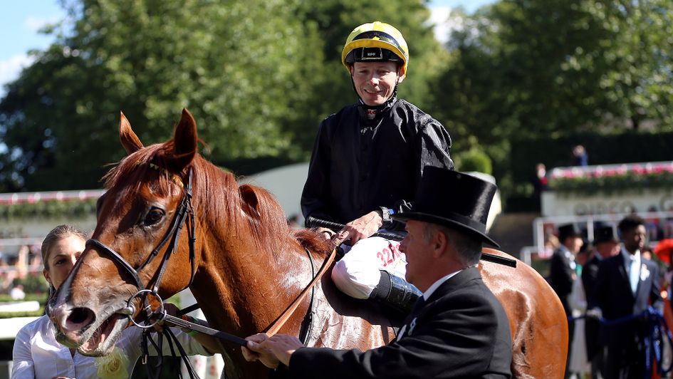 Agrotera and Jamie Spencer after their Royal Ascot win