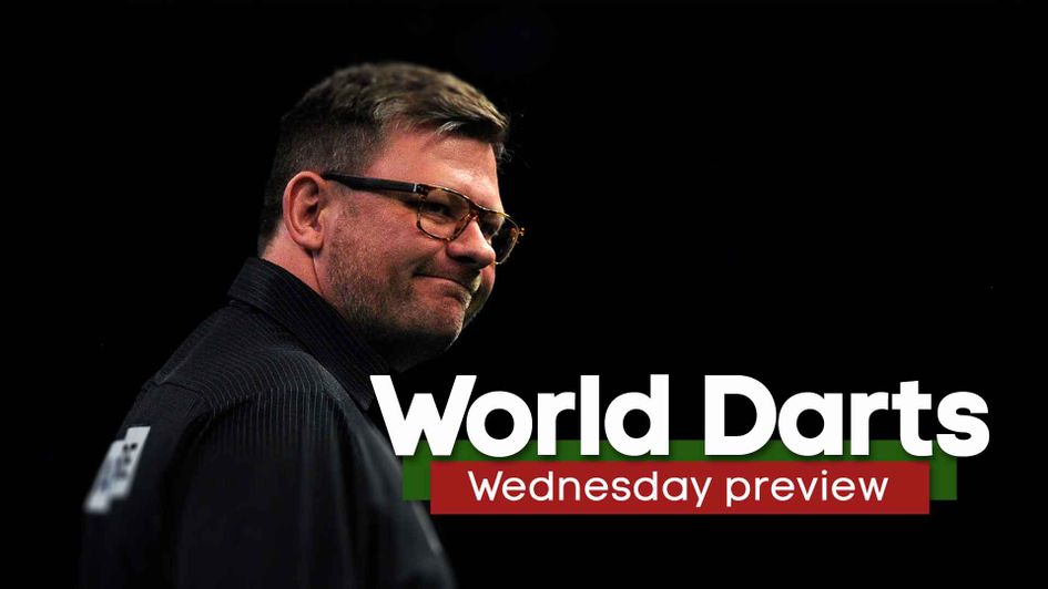James Wade is in action on Wednesday night