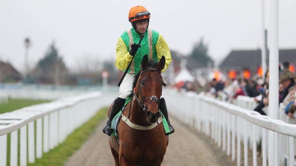 Danny Cook celebrates on Midnight Shadow