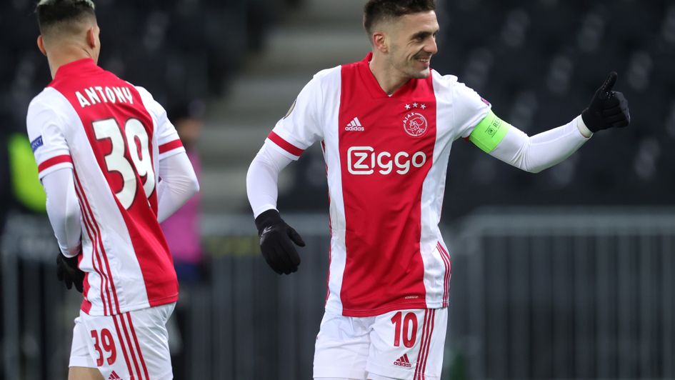 Ducan Tadic celebrates his goal against Young Boys