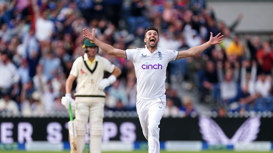 Mark Wood celebrates