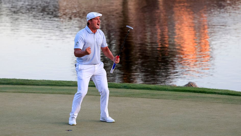 Bryson DeChambeau celebrates his triumph