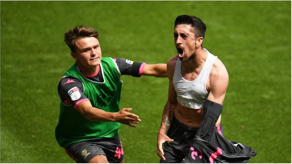 Swansea 0-1 Leeds: Pablo Hernandez celebrates his late Leeds winner at Swansea