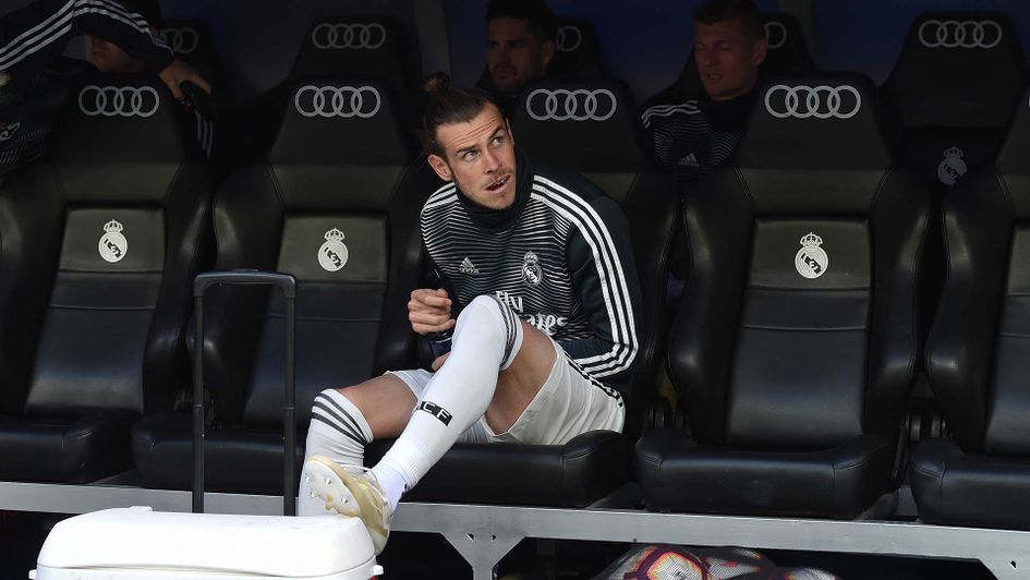 Gareth Bale on the bench at Real Madrid