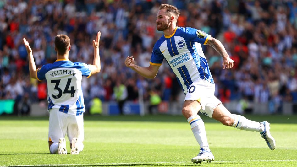 Brighton's Alexis Mac Allister celebrates