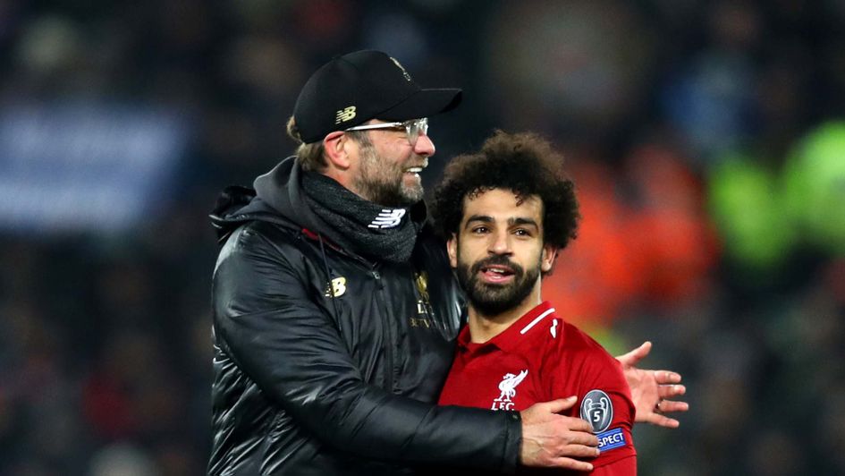 Liverpool boss Jurgen Klopp and striker Mohamed Salah