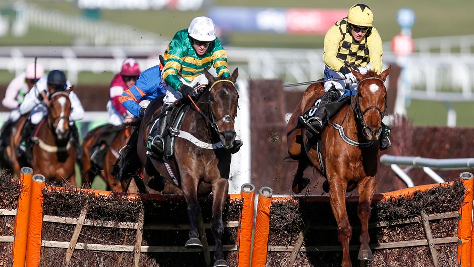 Buveur D'Air and Melon fight out the finish to the Unibet Champion Hurdle