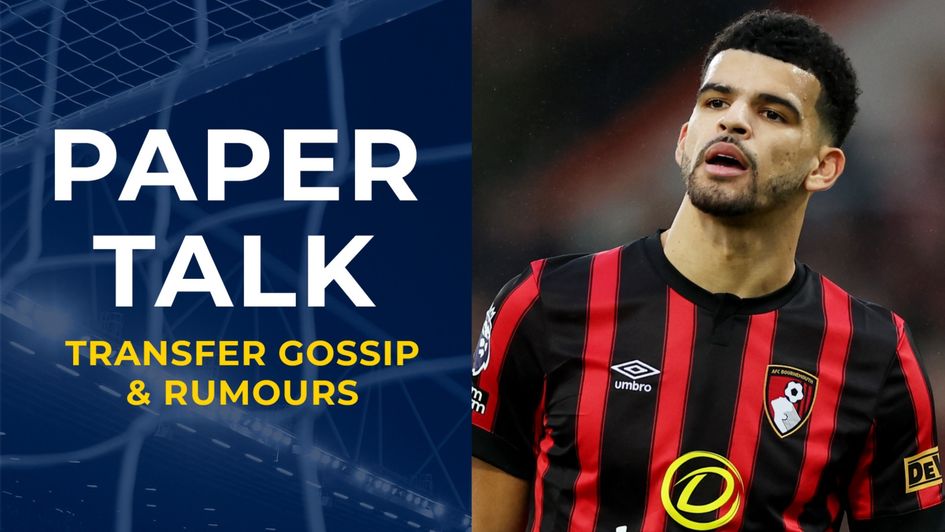 Paper Talk graphic with Bournemouth striker Dominic Solanke