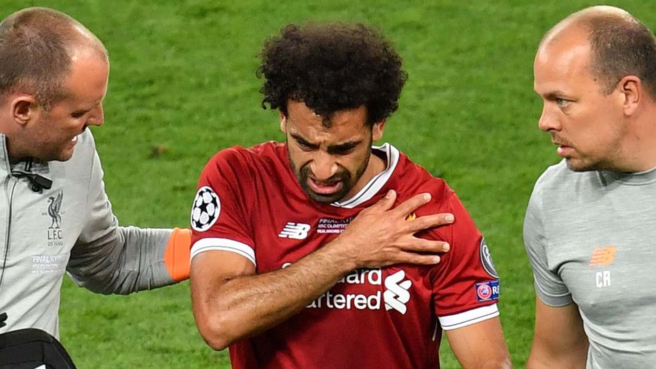 Mohamed Salah forced out of Champions League final with shoulder injury