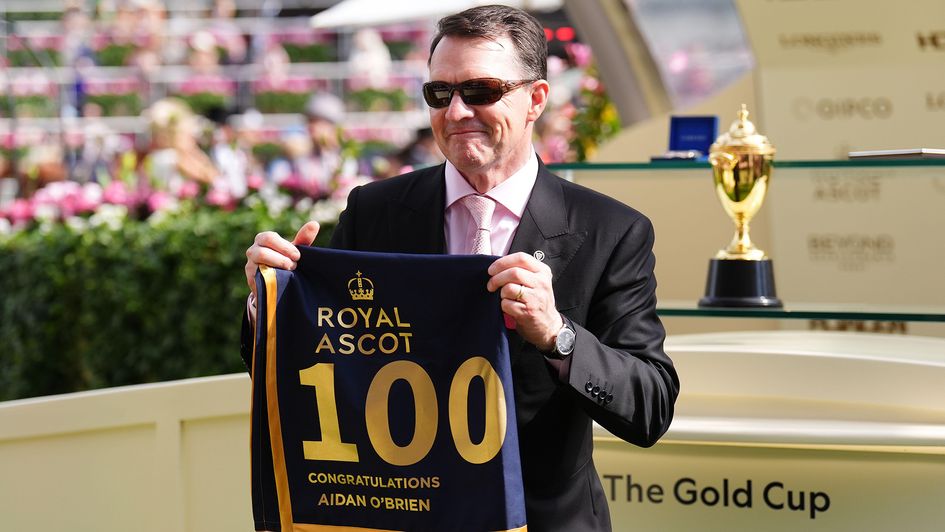 Aidan O'Brien's 100 winners is acknowledged at Royal Ascot