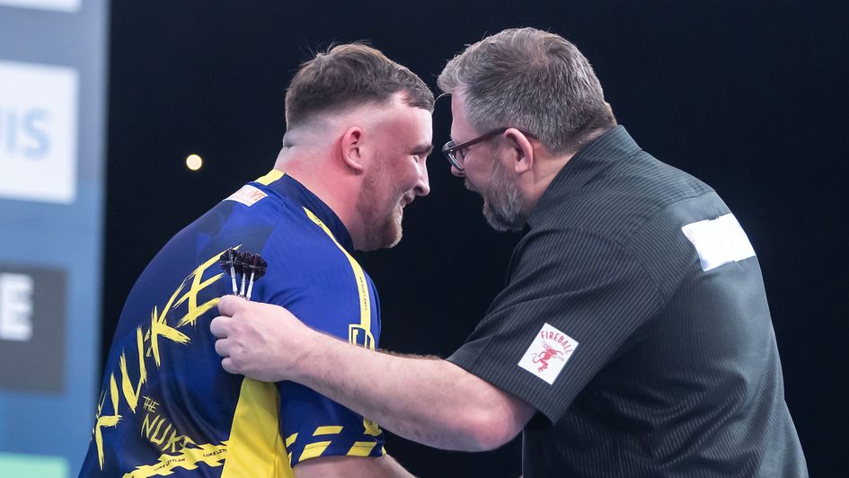 Luke Littler and James Wade (Picture: Taylor Lanning/PDC)