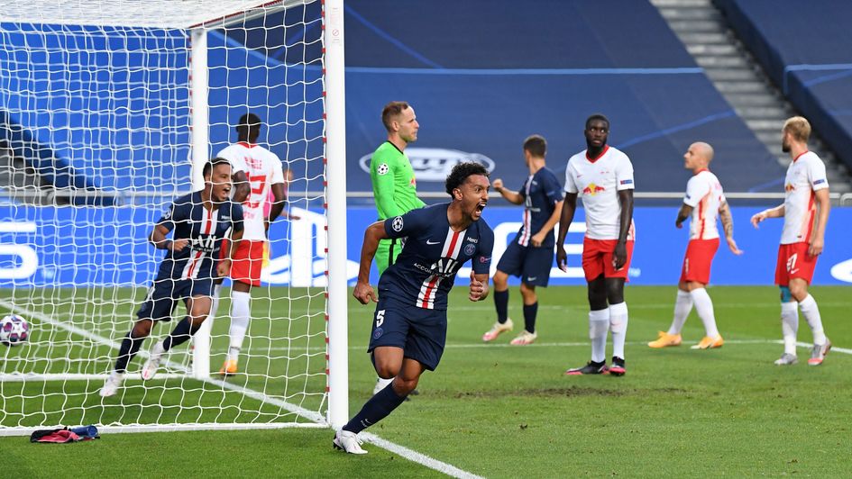 Marquinhos: Delight for PSG's Brazilian defender after scoring in the Champions League semi-final v RB Leipzig
