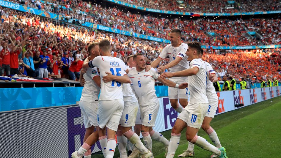 Czech Republic celebrate against Netherlands