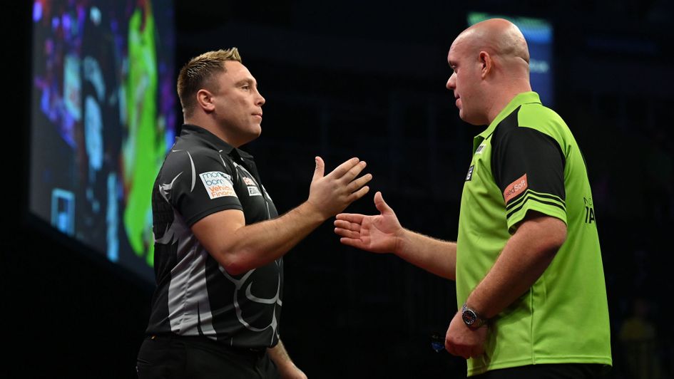 Gerwyn Price and Michael van Gerwen (Picture: Lawrence Lustig/PDC)