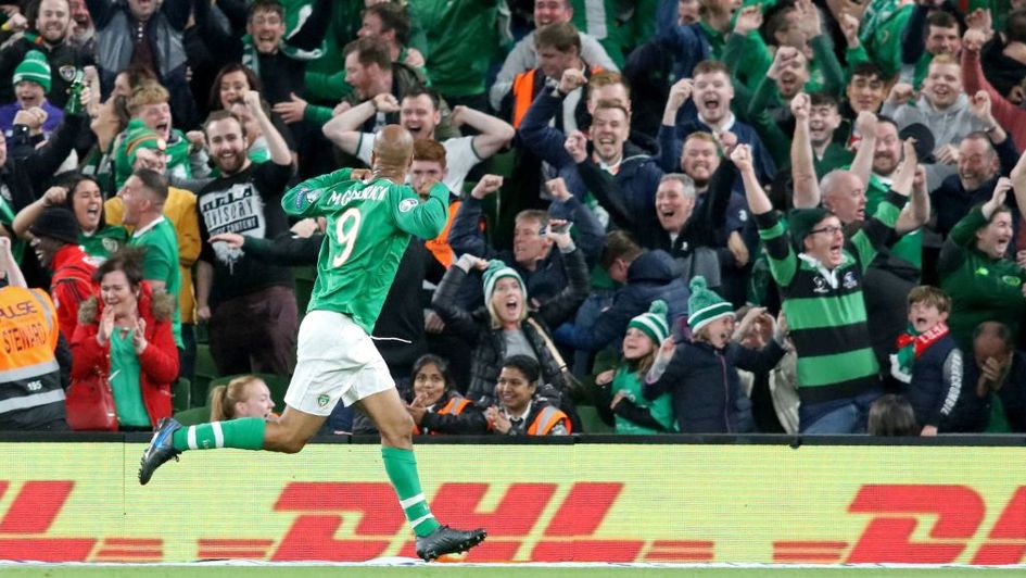 David McGoldrick celebrates