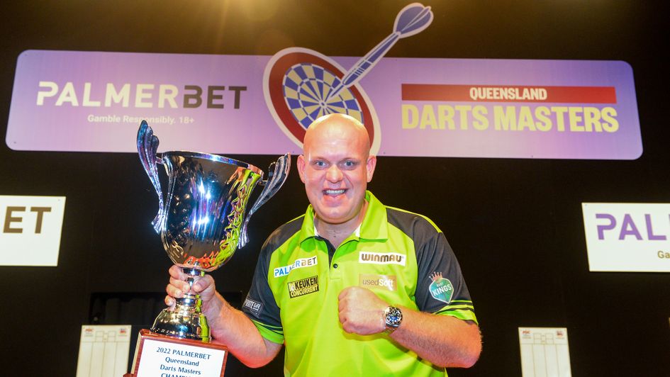 Michael van Gerwen with the trophy (Picture: Scott Radford-Chisholm/PDC)