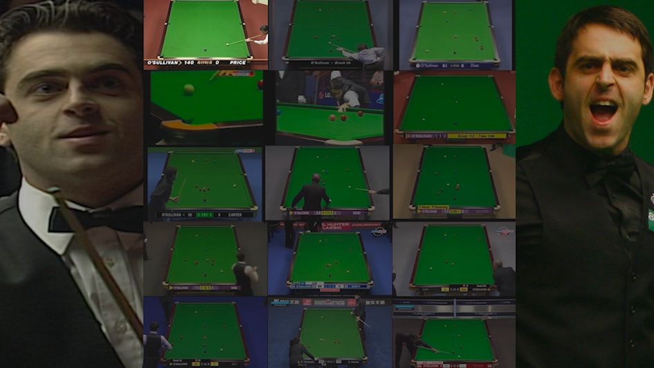 Scroll down to watch Ronnie O'Sullivan's maximum breaks