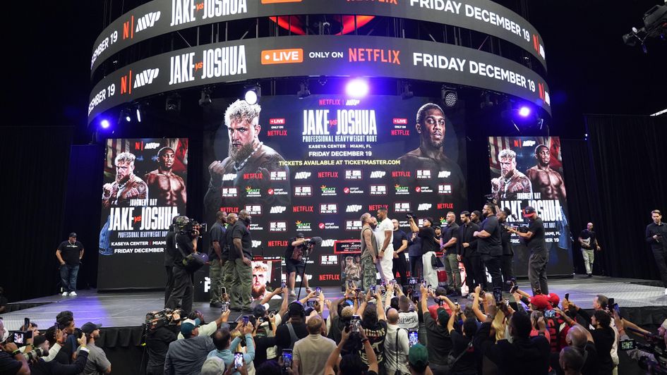 Jake Paul and Anthony Joshua square off in the latest round of pre-fight PR