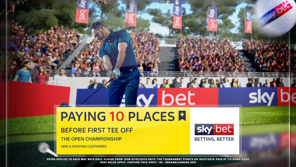 Sky Bet are paying 10 places on the Open Championship