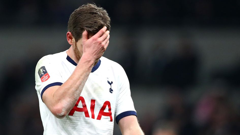 Jan Vertonghen: Defender reacts to being subbed in Tottenham's FA Cup win over Southampton