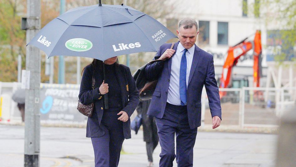 Evan Williams arrives at Cardiff Crown Court on Tuesday morning