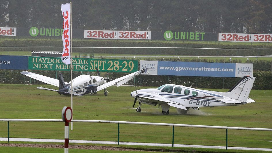 Richard Hannon's aircraft on the right