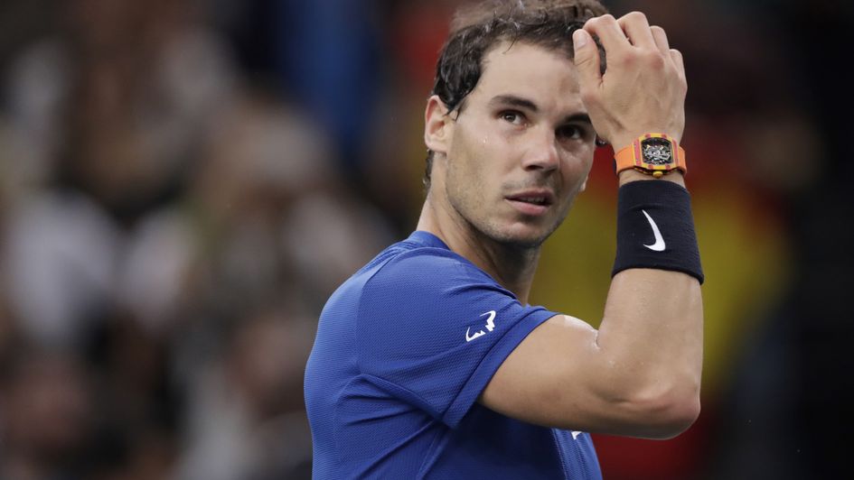 Rafael Nadal is struggling with a knee injury