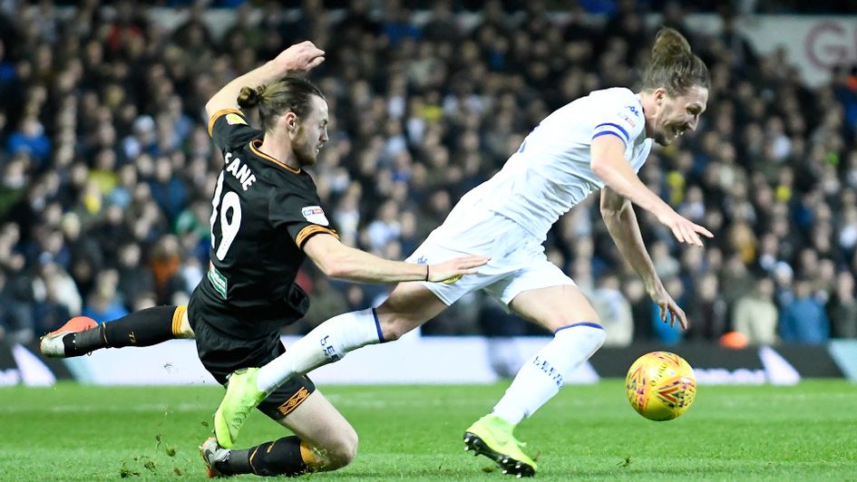 Will Keane (left) in action against Leeds
