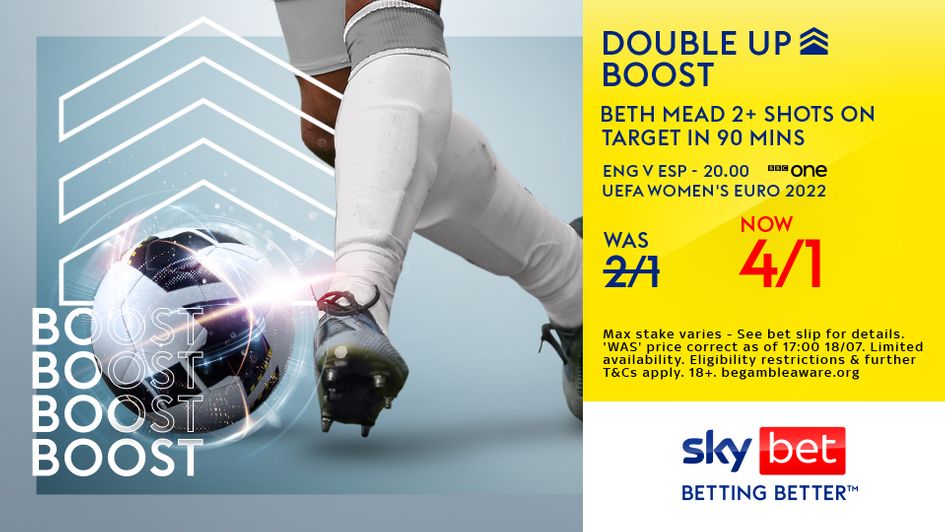 Sky Bet boost ENG v ESP -> http://m.skybet.com/go/event/29903009/bet?sels=1082444423&aff=688&dcmp=SL_ED_FOOTBALL_SLIP_MeadBoost_2007