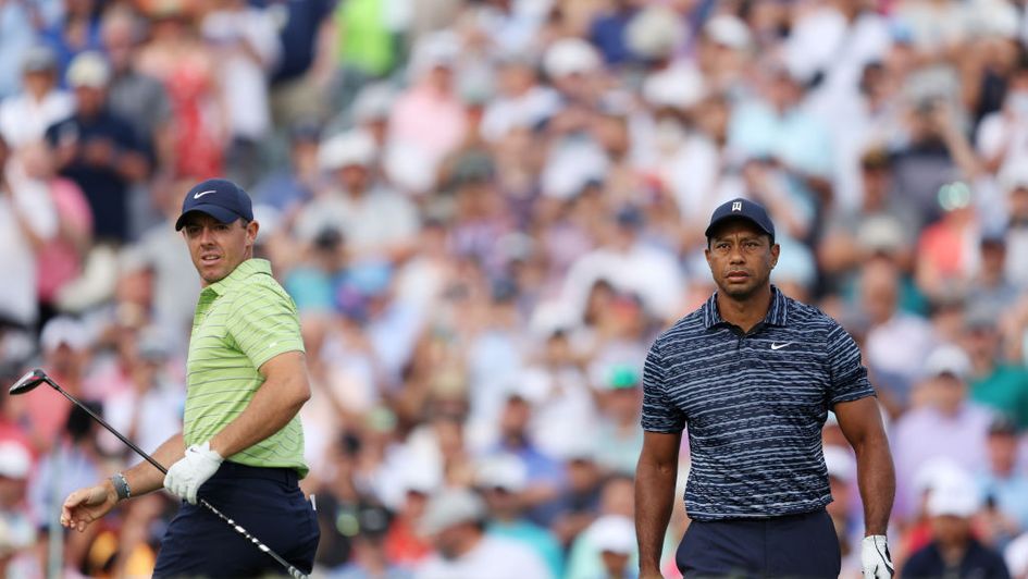 Rory McIlroy and Tiger Woods at Southern Hills