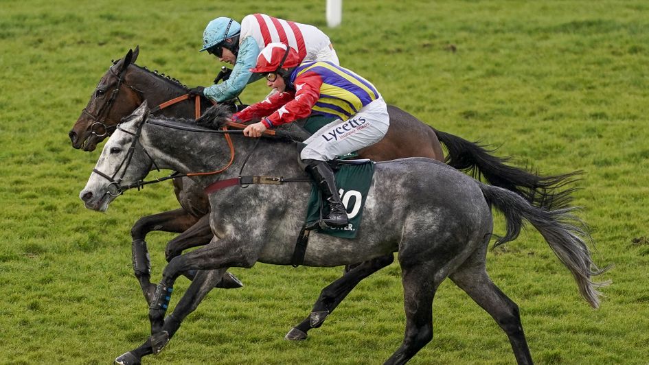 Farinet (nearside) rallies to win at Sandown