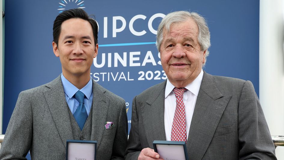 Sir Michael Stoute (right) and Christopher Tsui