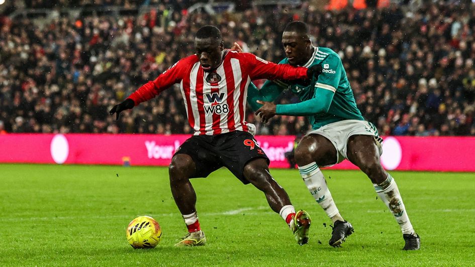 Ibrahima Konate in action for Liverpool against Sunderland