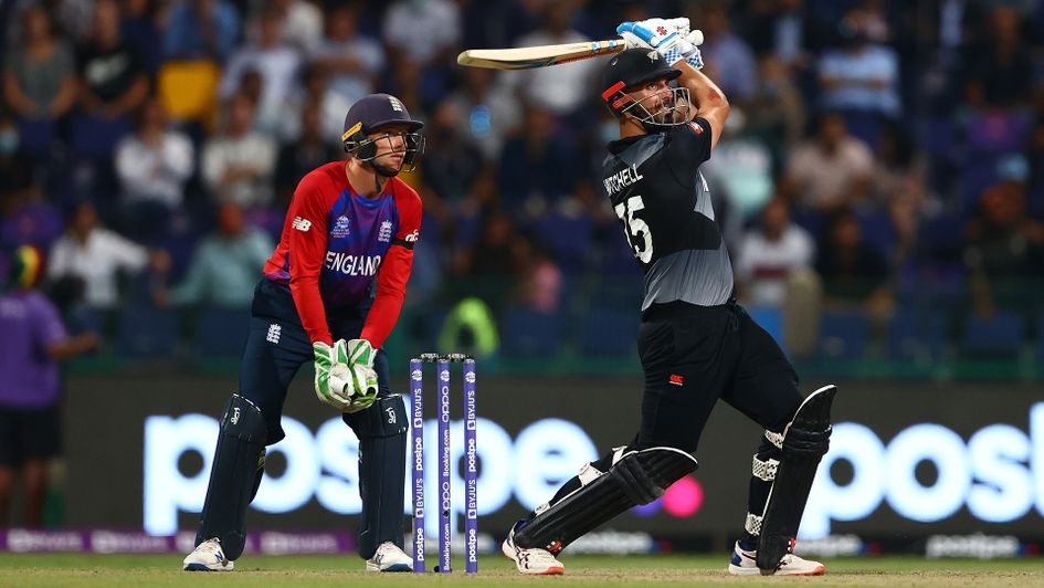 Daryl Mitchell in action against England