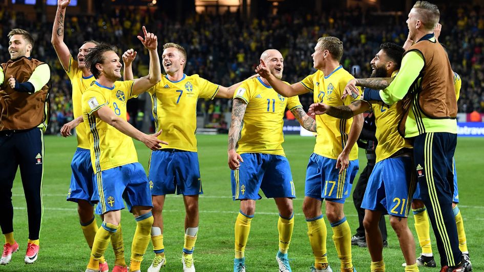 Sweden players celebrate