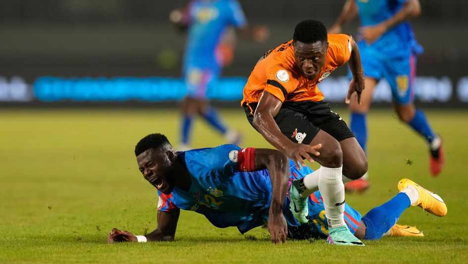 Zambia's Patson Daka in his teams opener vs DR Congo