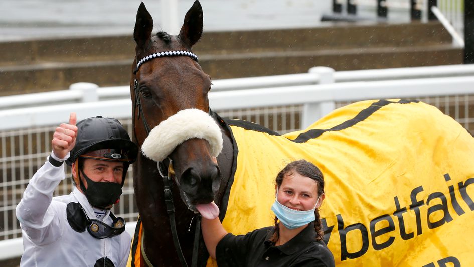 Judicial in the winners' enclosure at Newcastle
