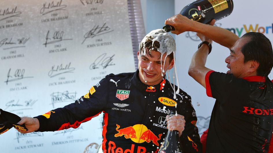 Max Verstappen celebrates