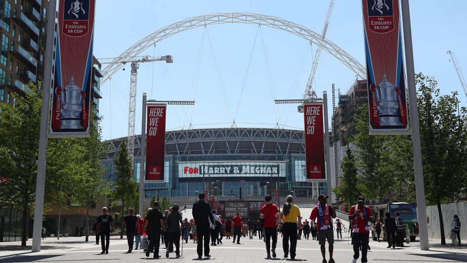 Wembley ahead of the FA Cup final between Chelsea and Manchester United