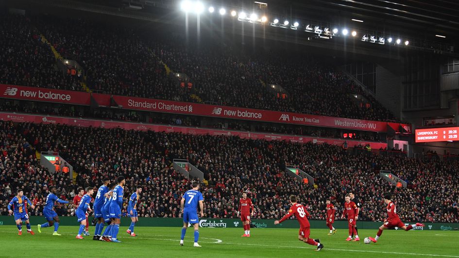 Liverpool and Shrewsbury faced each other in the FA Cup in 2020