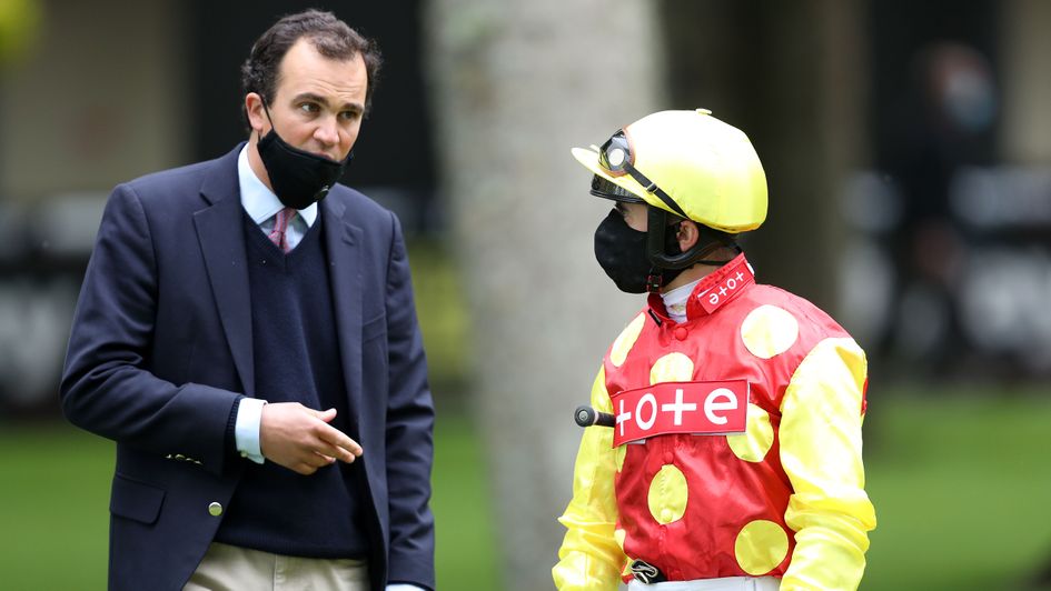 Trainer Tom Clover and jockey Andrea Atzeni