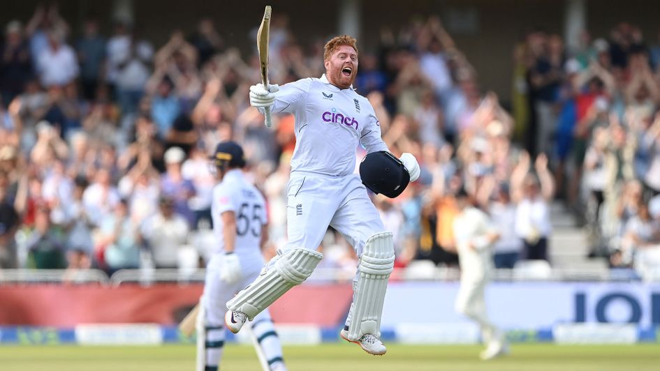 Jonny Bairstow celebrates a stunning century