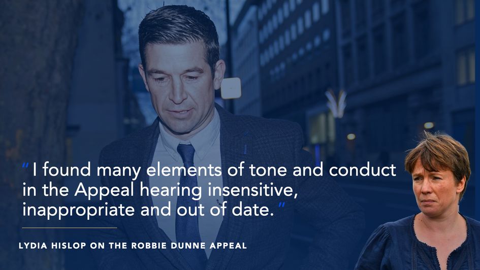 Lydia Hislop reacts to the Robbie Dunne Appeal