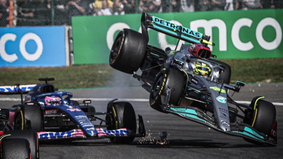 Lewis Hamilton was involved in a crash
