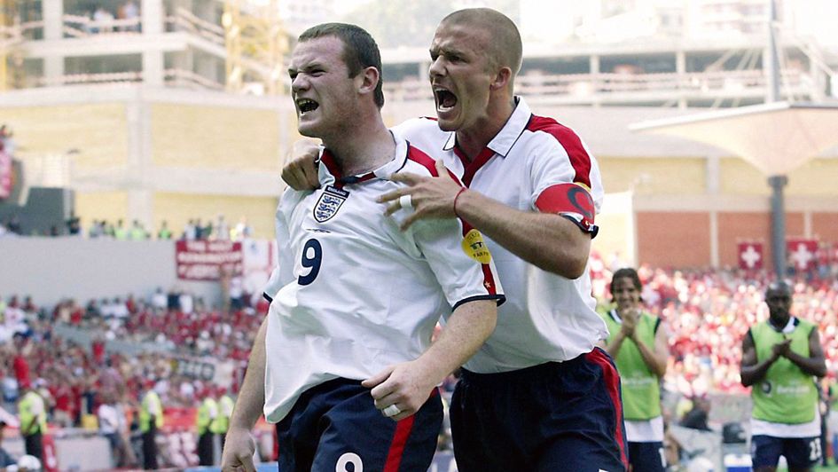 Wayne Rooney & David Beckham at Euro 2004