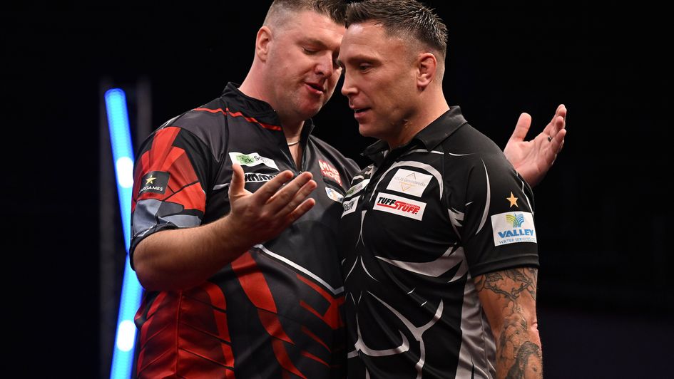 Gerwyn Price and Daryl Gurney (Picture: Michael Cooper/PDC)