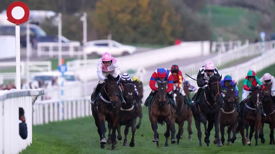 Gentle Slopes goes on to win The Autism In Racing At Cheltenham Open National Hunt Flat Race