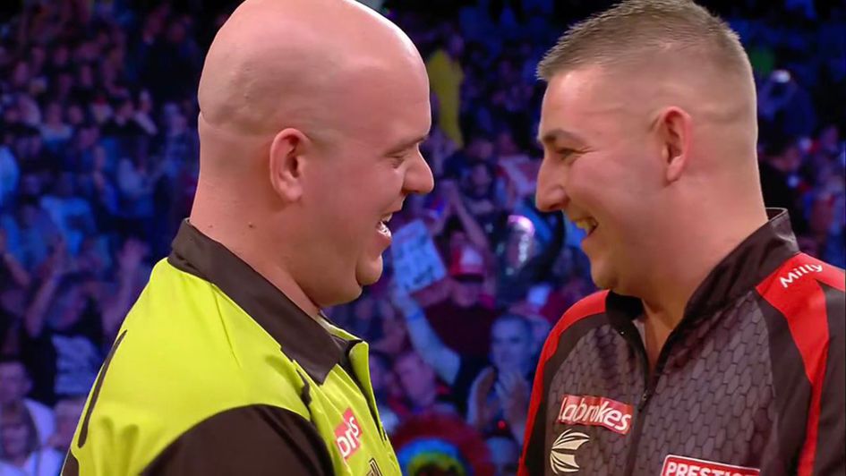 Michael van Gerwen beat Nathan Aspinall